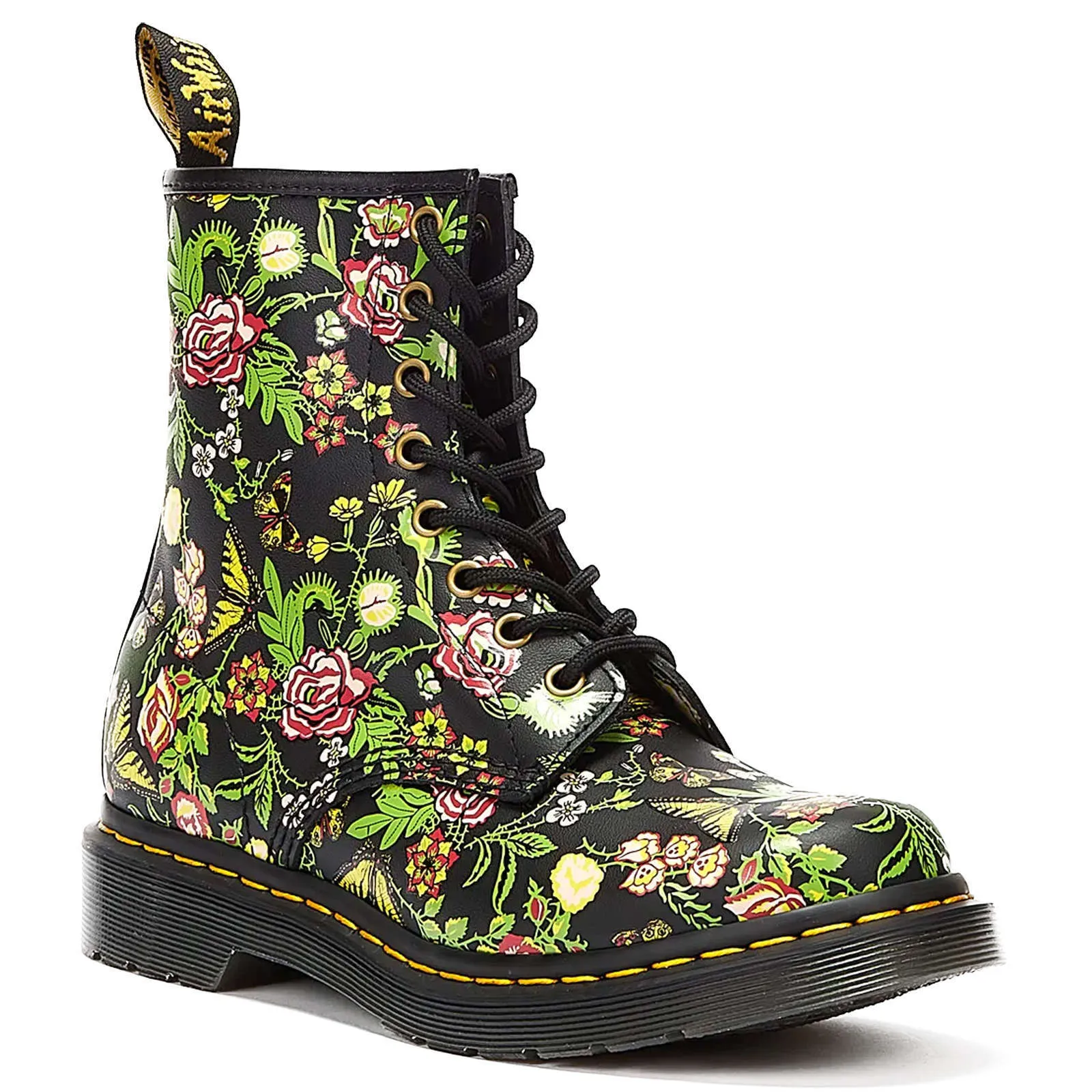 1460 Floral Bloom Backhand Leather Women's Ankle Boots