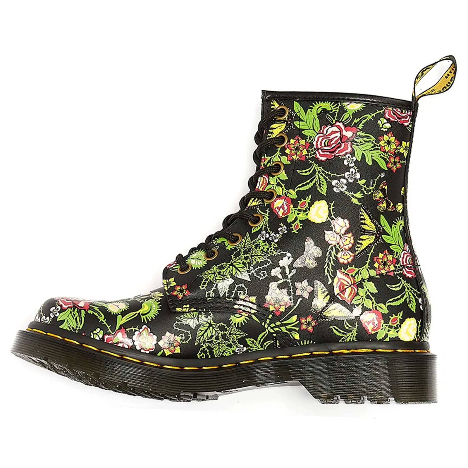 1460 Floral Bloom Backhand Leather Women's Ankle Boots