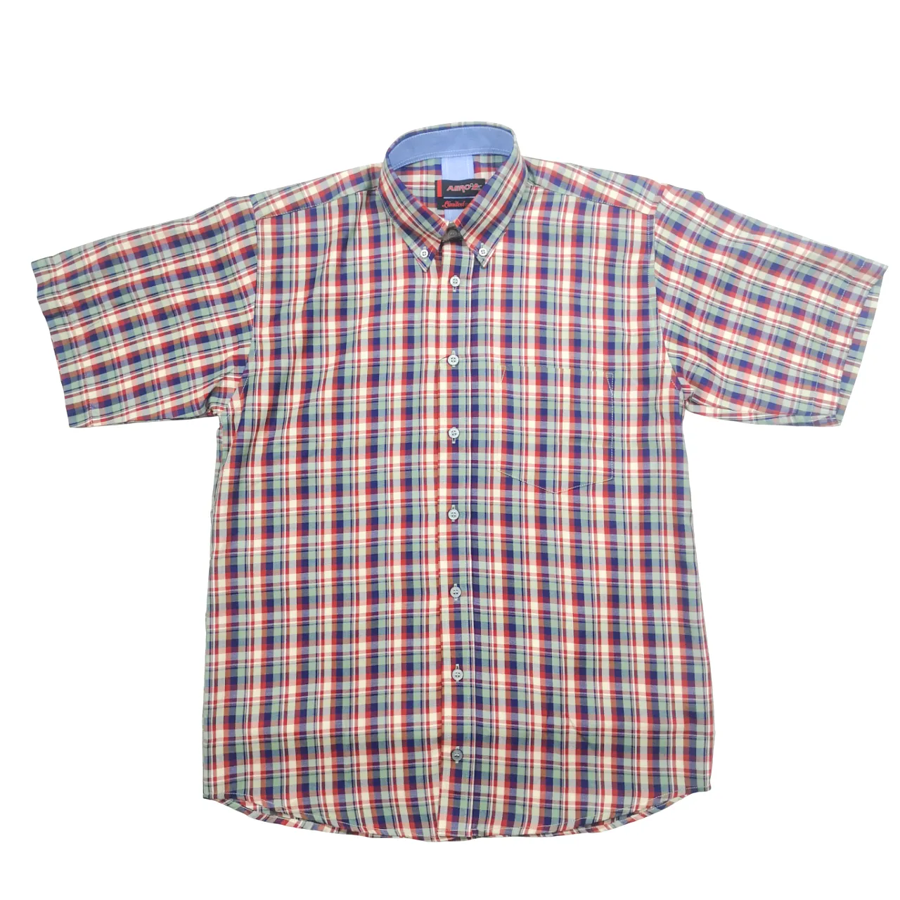 Aero SS Blue Check Shirt