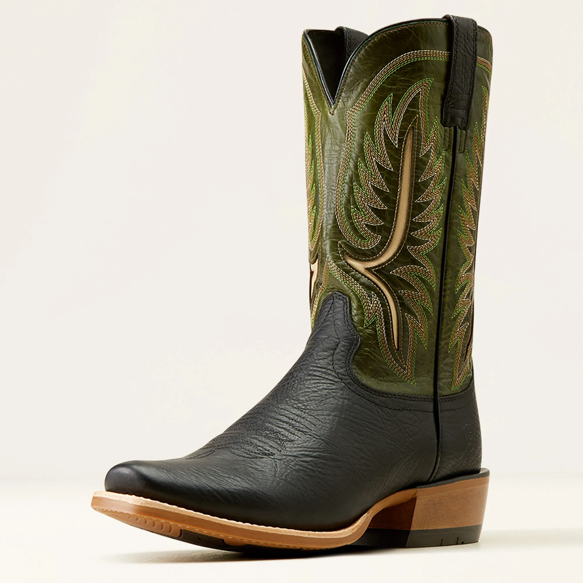 Ariat Men's Stadtler Western Boot in Black /Neon Lime