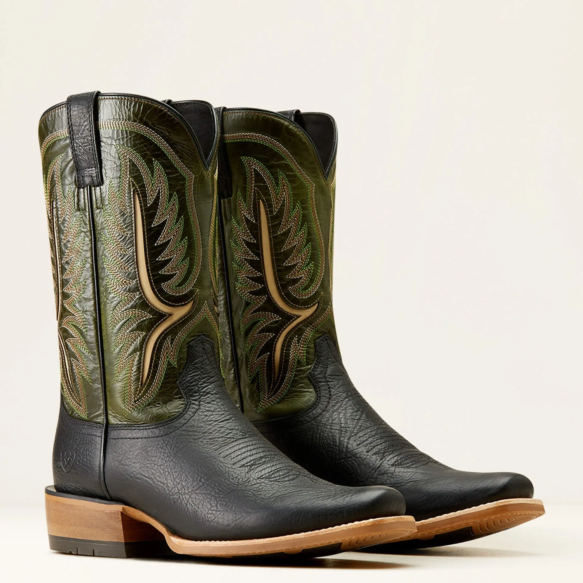 Ariat Men's Stadtler Western Boot in Black /Neon Lime