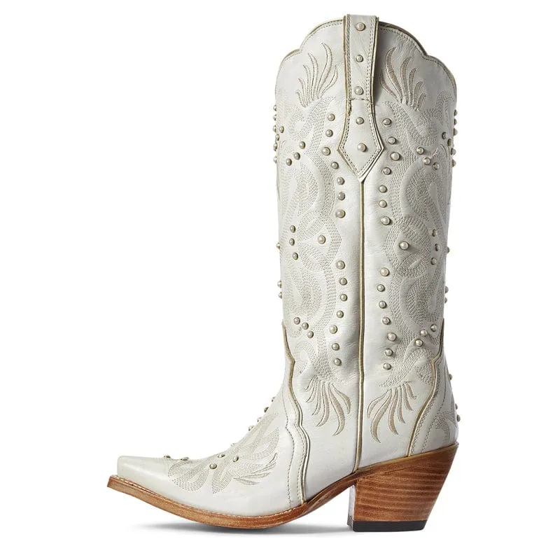 Ariat Women's Pearl White Snip Toe Western Boots 10031549