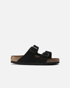 Arizona Soft Footbed Suede Leather - Black