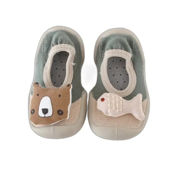 Baby Doll Sock Shoes - Bear Fishy