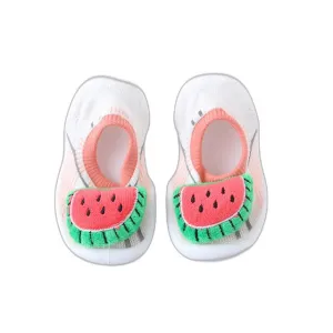 Baby Doll Sock Shoes - Pink Watermelon