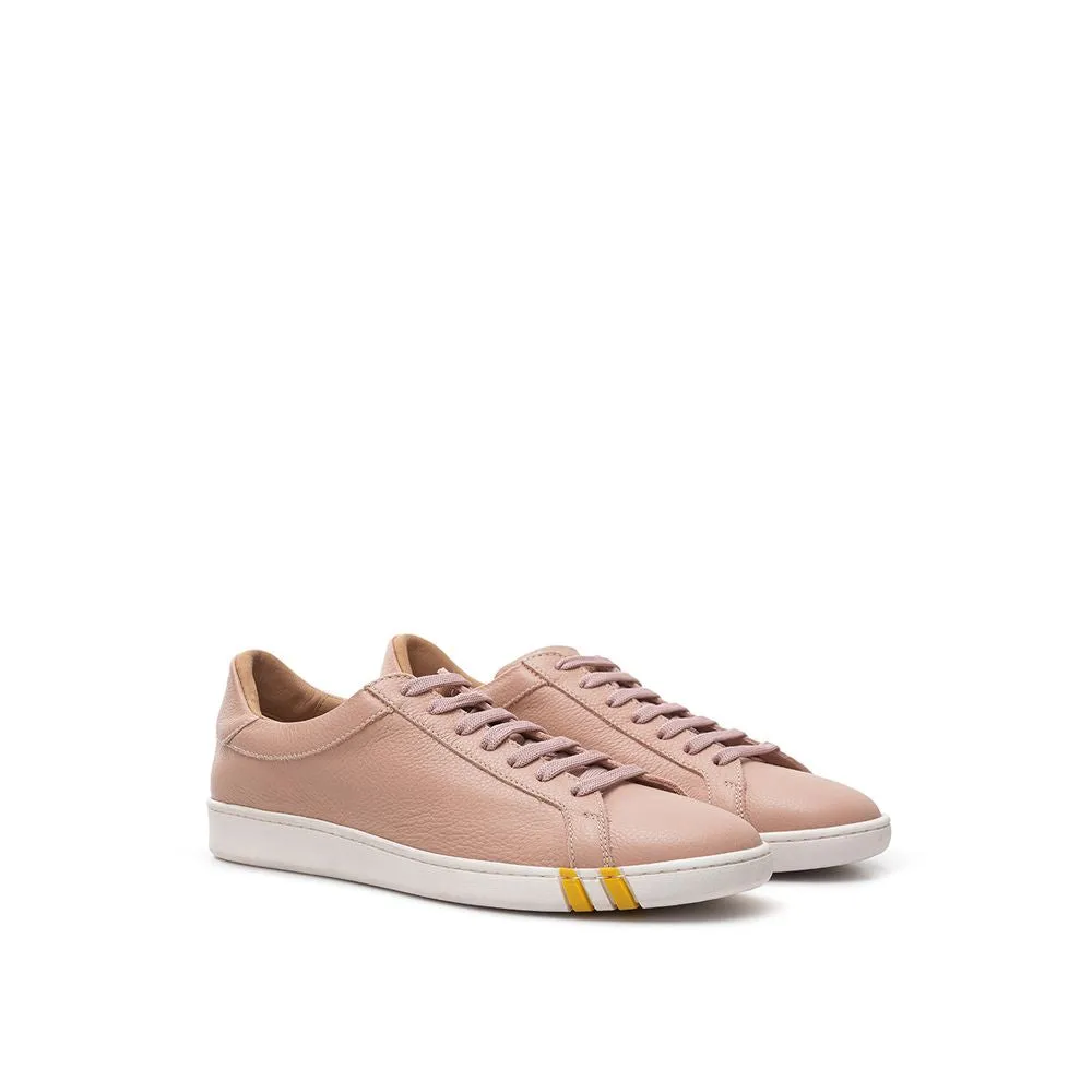 Bally Elegant Pink Cotton Leather Sneakers