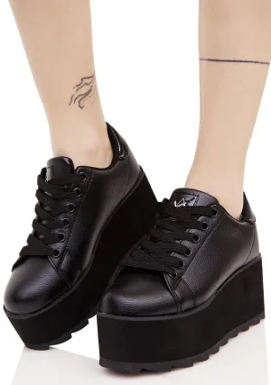 Black Lala Platform Sneakers