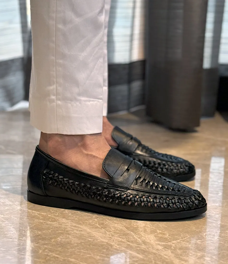 FlexWeave Loafers - Black