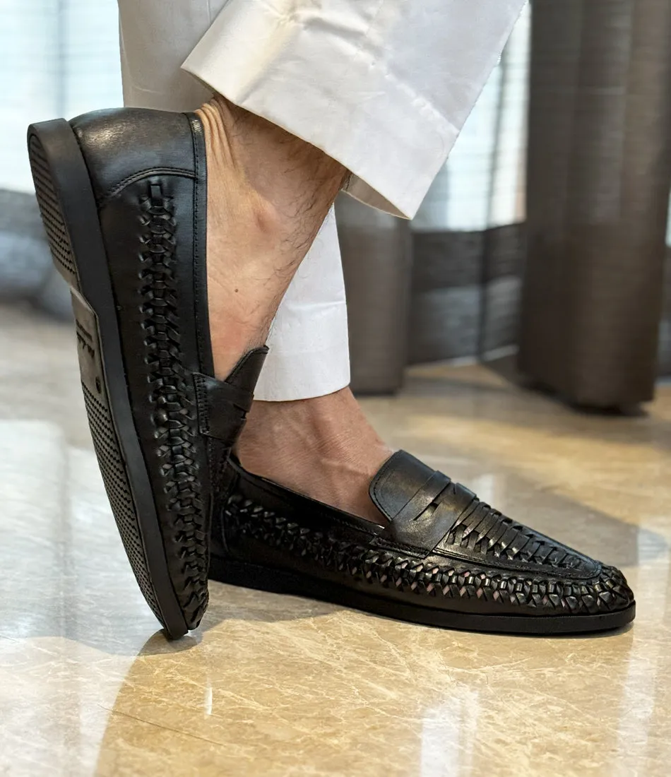 FlexWeave Loafers - Black