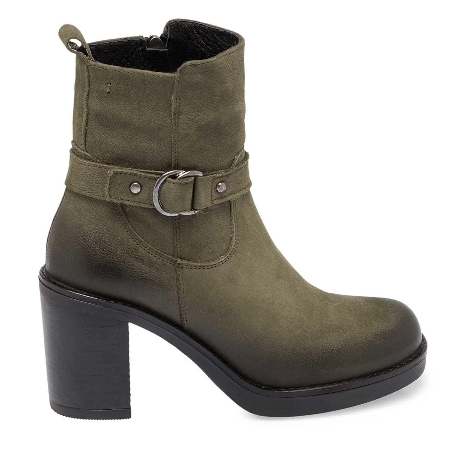 Green Nubuck Leather Women's Classic Boot - SCB-B67653