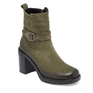 Green Nubuck Leather Women's Classic Boot - SCB-B67653