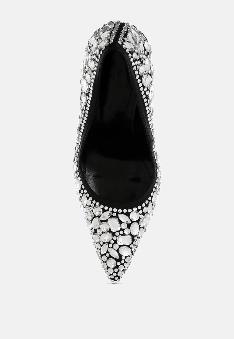 Iceout Diamante & Rhinestone Embellishments Pumps