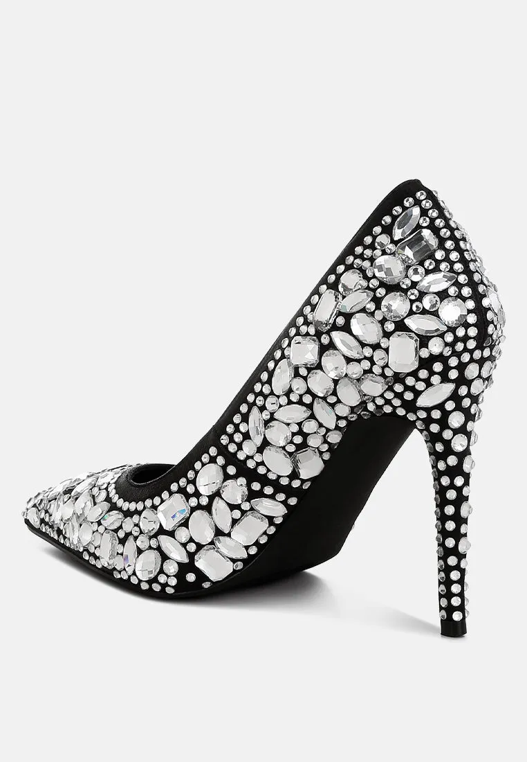 Iceout Diamante & Rhinestone Embellishments Pumps