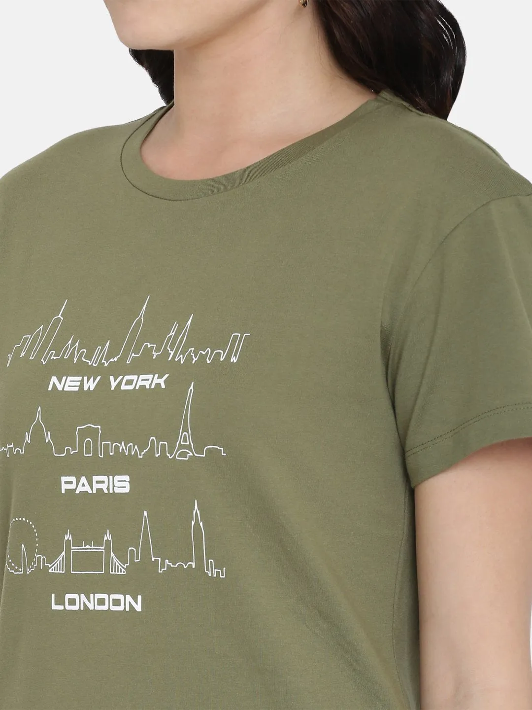 IS.U Olive Short Sleeve T-Shirt