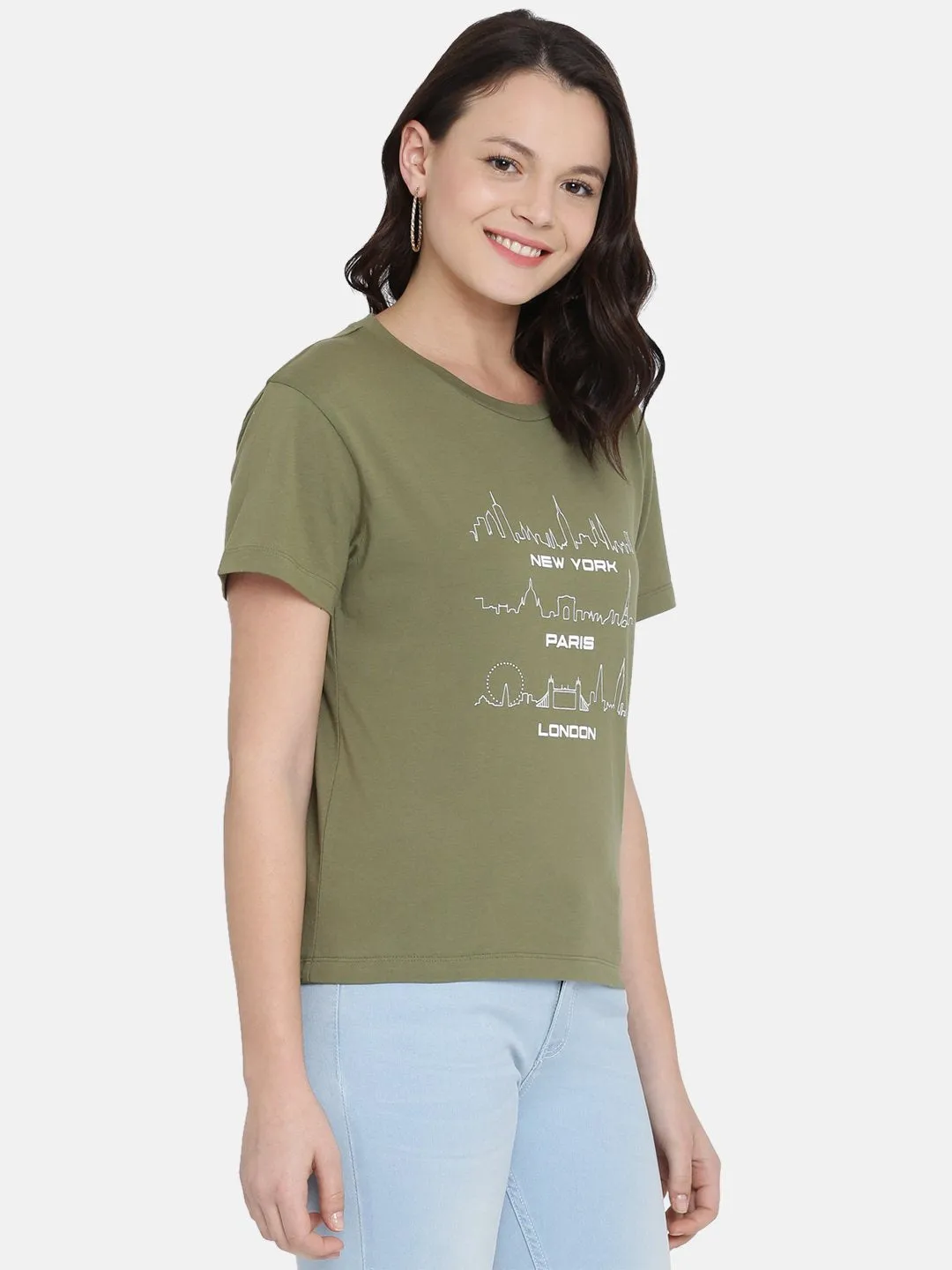 IS.U Olive Short Sleeve T-Shirt