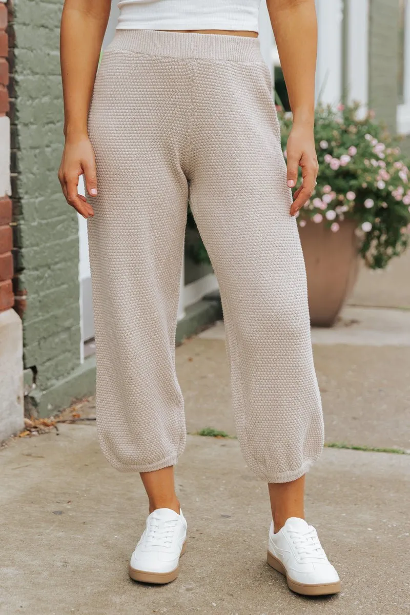 Jaylen Waffle Knit Sweater Pants - FINAL SALE