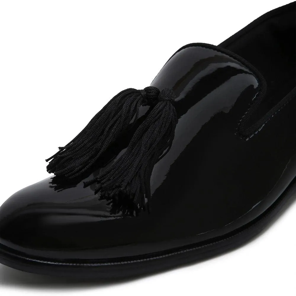 Joma - Black Patent Tassel Slip-On