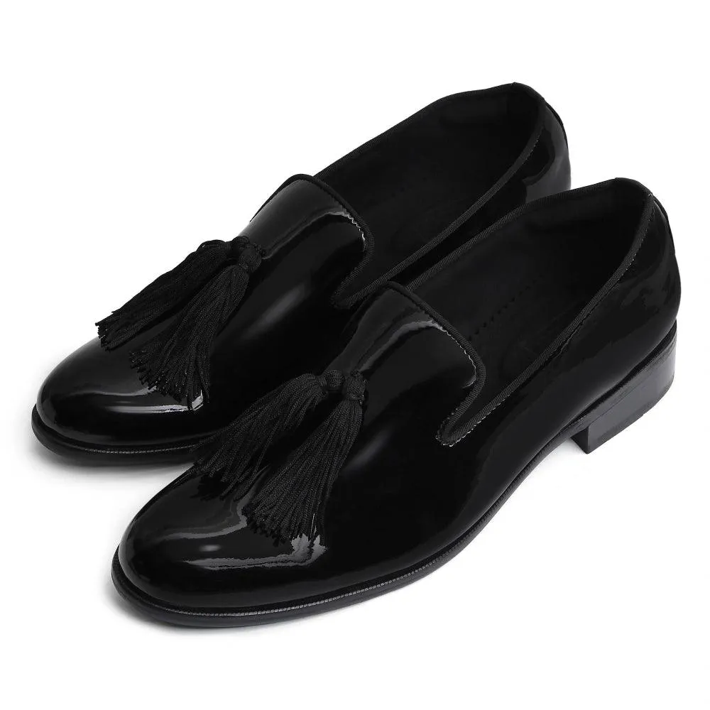 Joma - Black Patent Tassel Slip-On