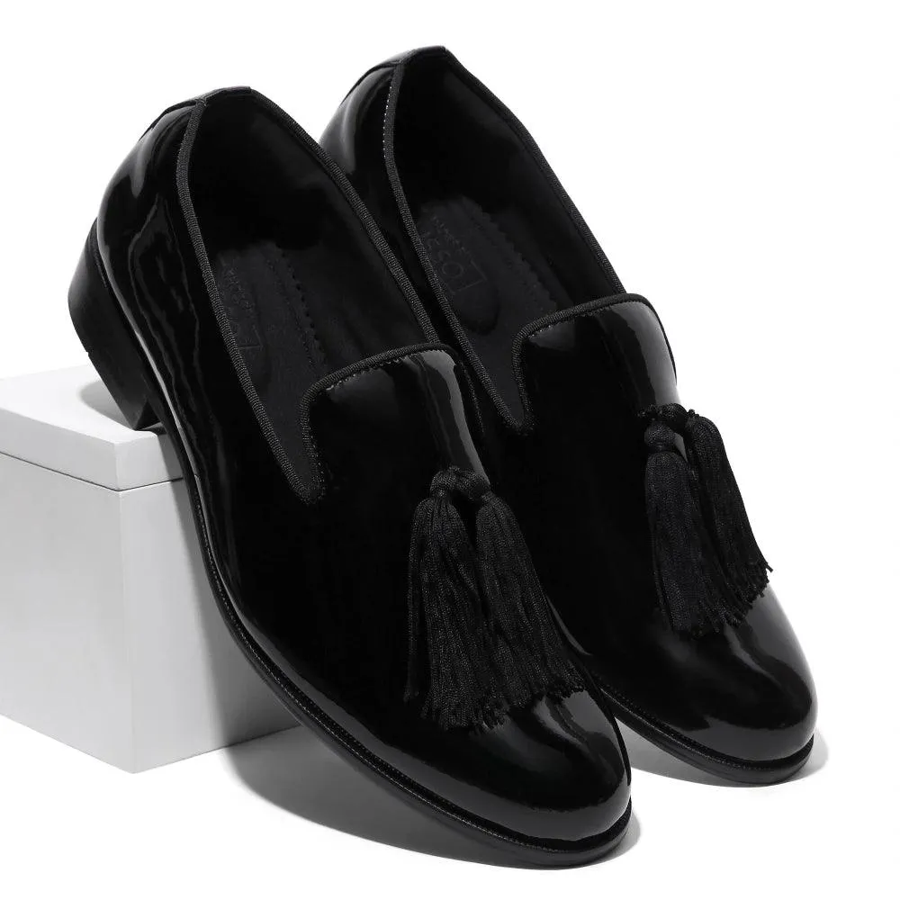 Joma - Black Patent Tassel Slip-On