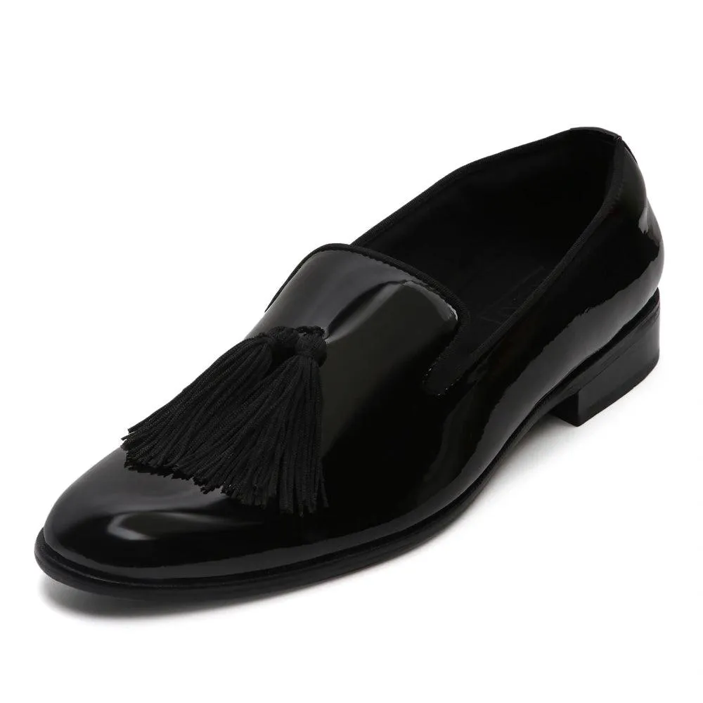 Joma - Black Patent Tassel Slip-On