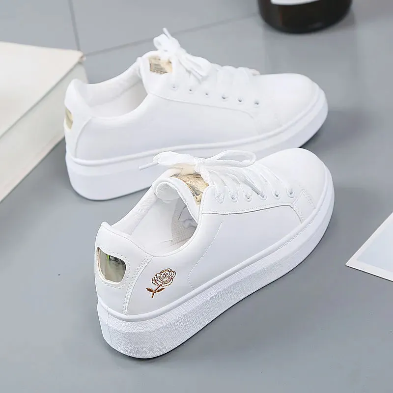 Joskaa 2024 New White Platform Shoes Sneakers