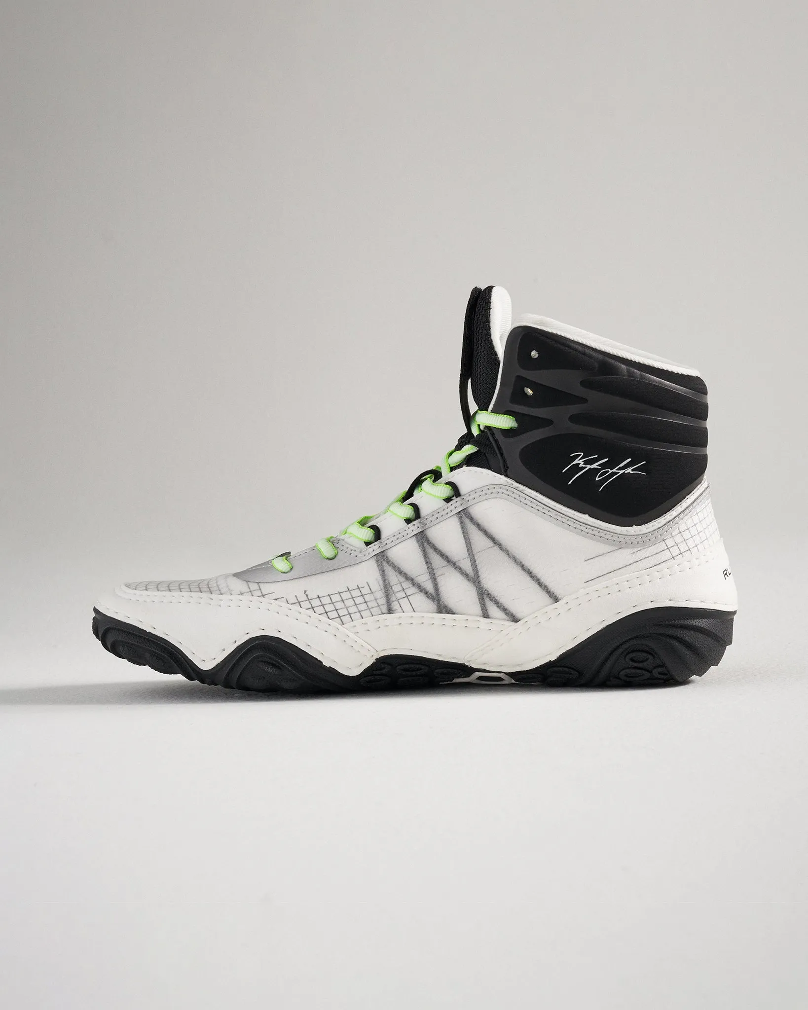 KS Infinity Adult Wrestling Shoes - Yang White/Lime