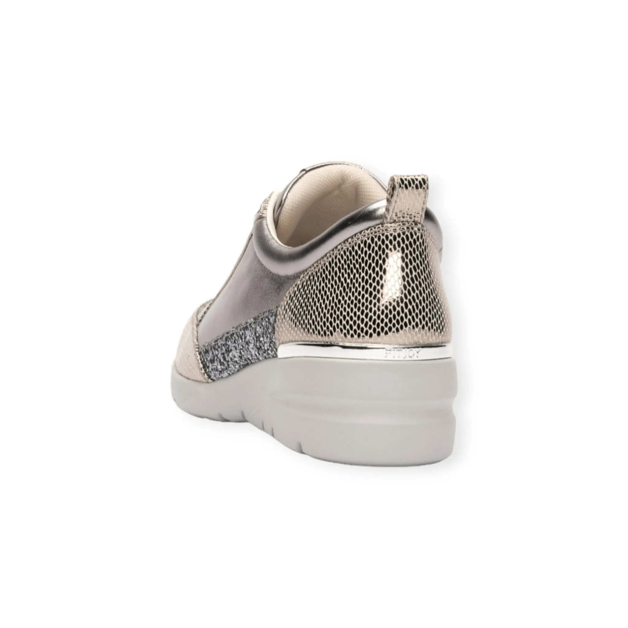 Lightweight Soft Sheepskin sneakers with Swarovski crystal glass eyelet and brightful glitter decoration #FJ103