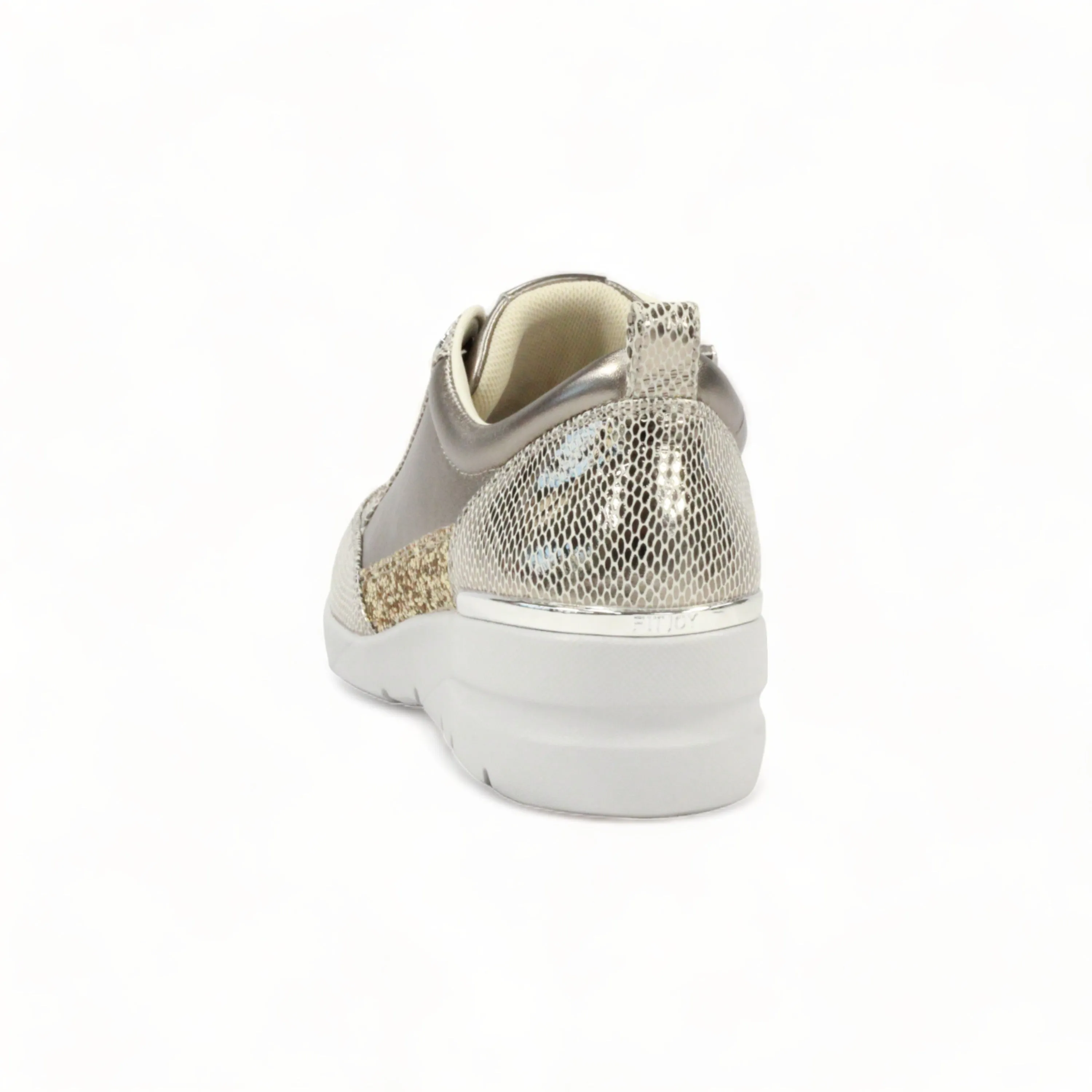 Lightweight Soft Sheepskin sneakers with Swarovski crystal glass eyelet and brightful glitter decoration #FJ103