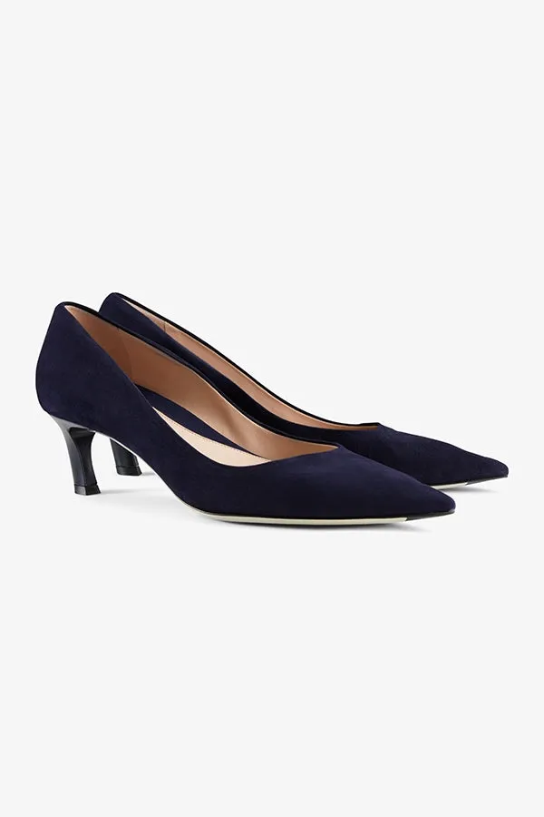 Lillian Pump - Suede :: Navy