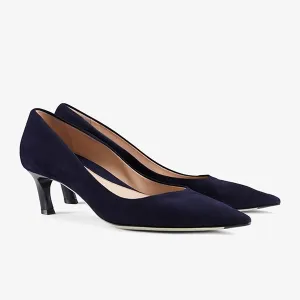 Lillian Pump - Suede :: Navy