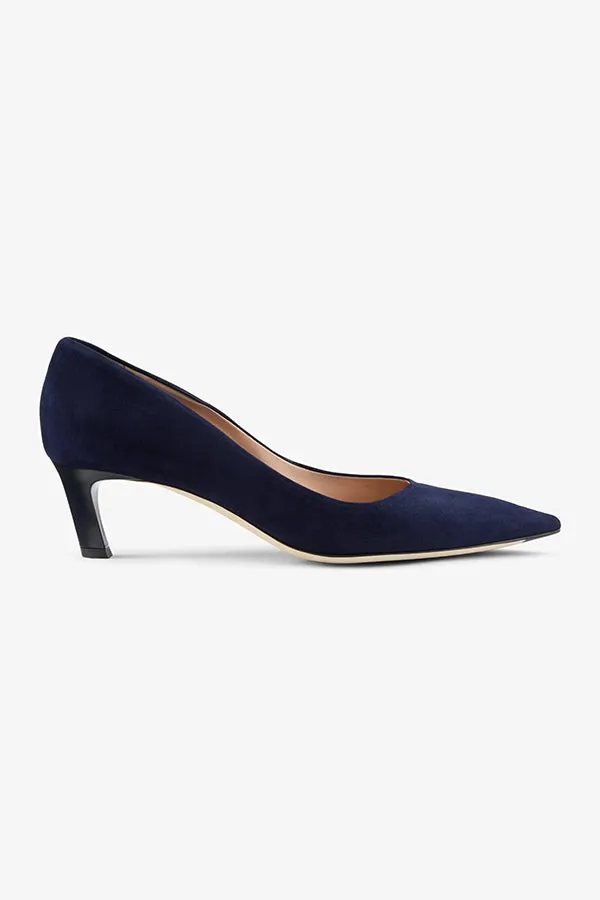 Lillian Pump - Suede :: Navy