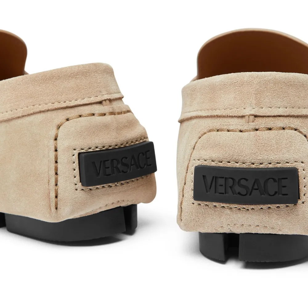 Medusa Head suede loafers