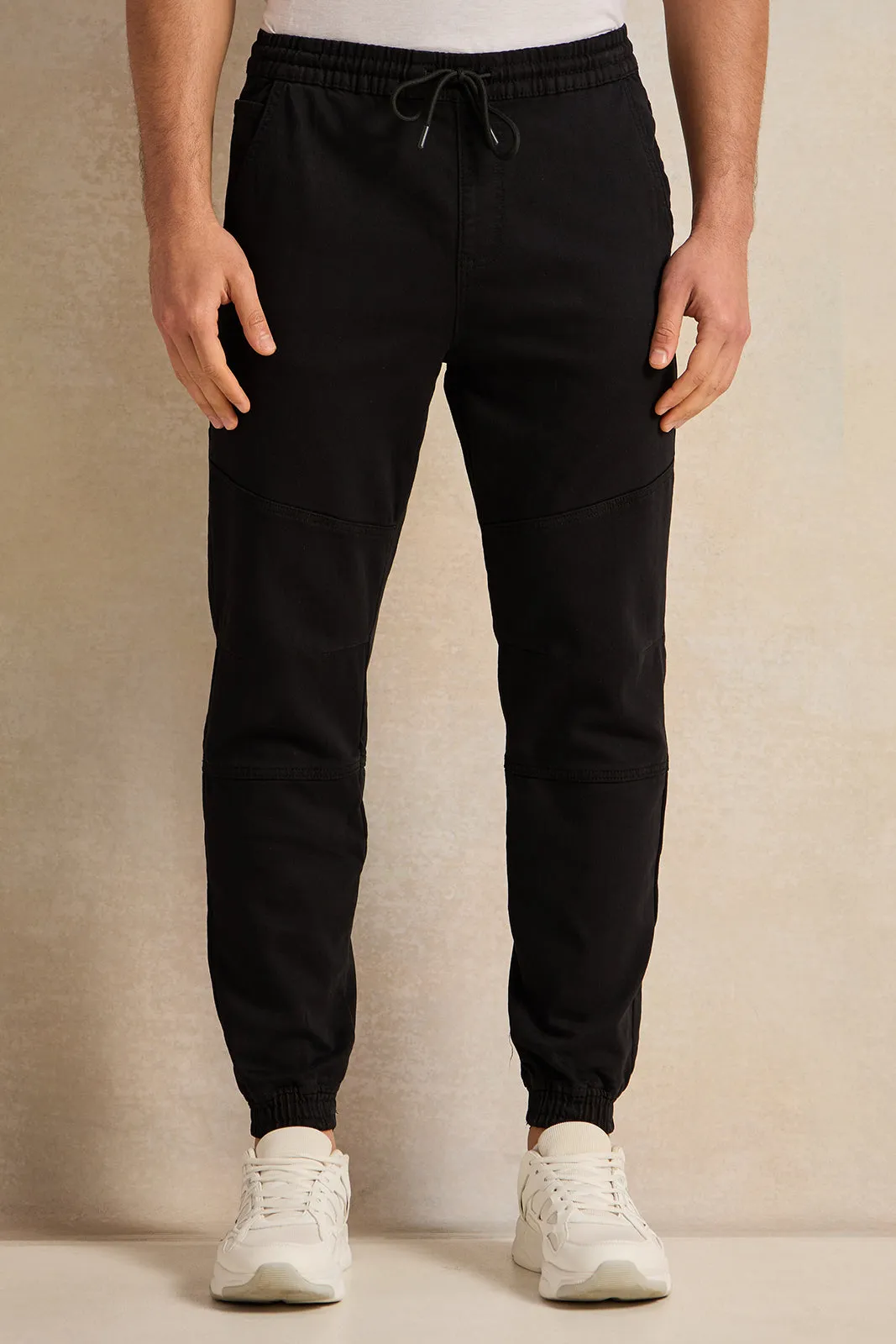 Men Black Solid Jogger