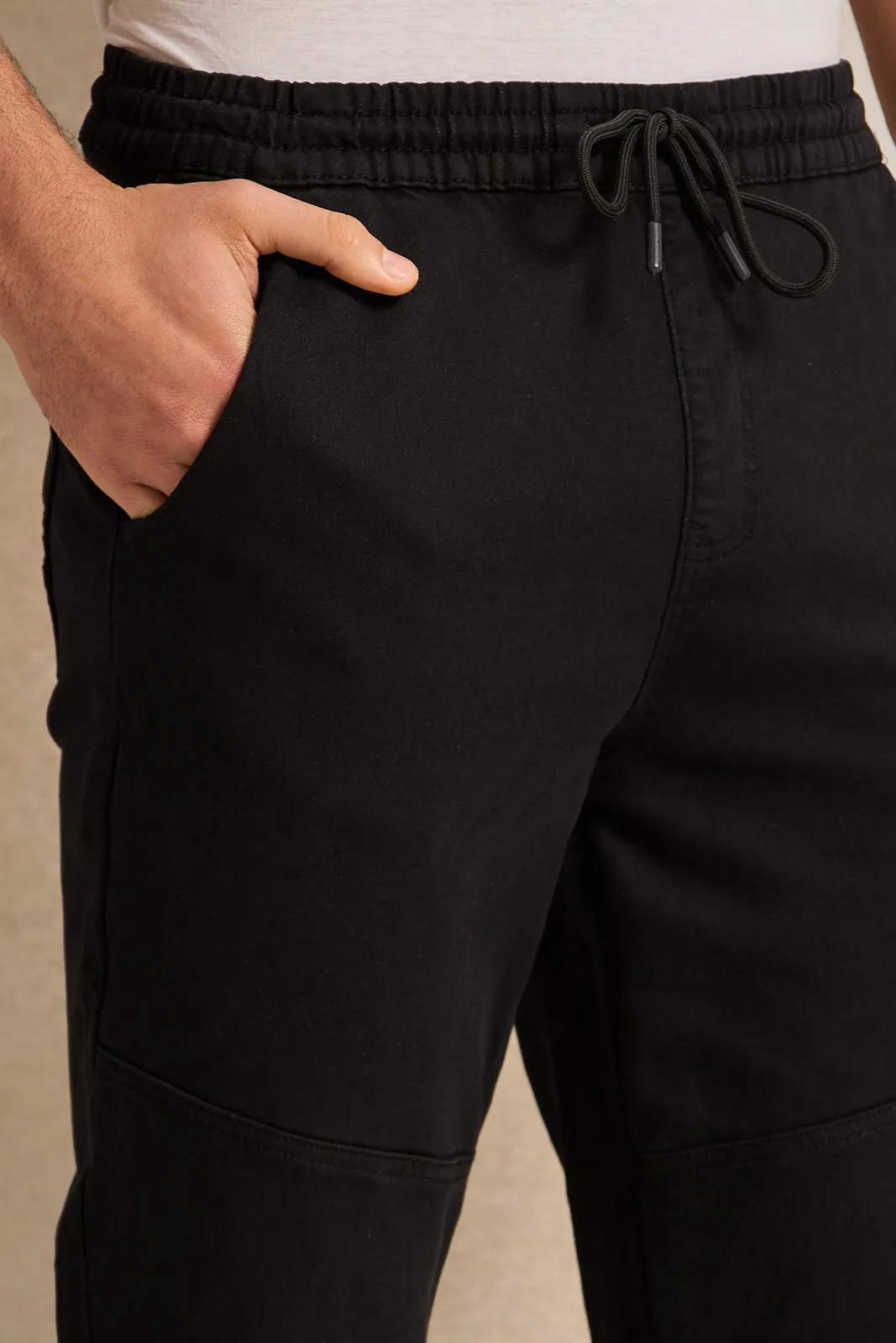 Men Black Solid Jogger