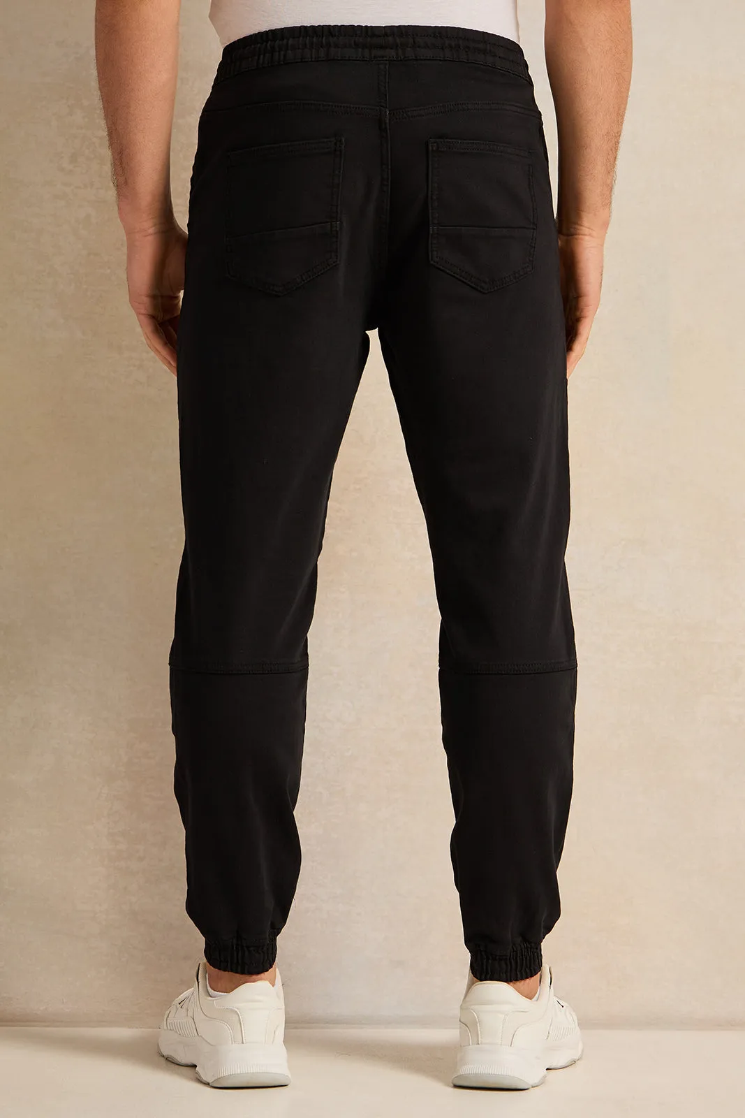 Men Black Solid Jogger