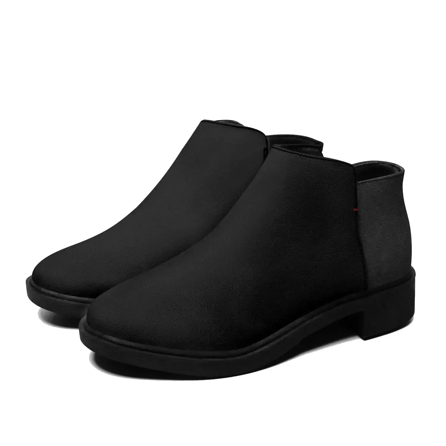 Men Classic Black Zipper Boots