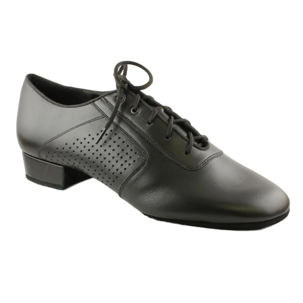 Men's Smooth Dance Shoes, 1109 Oxford Flexi M, Black Leather