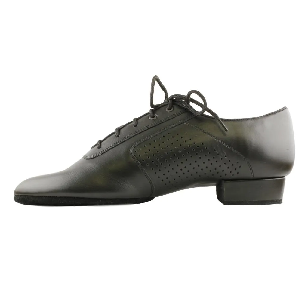 Men's Smooth Dance Shoes, 1109 Oxford Flexi M, Black Leather