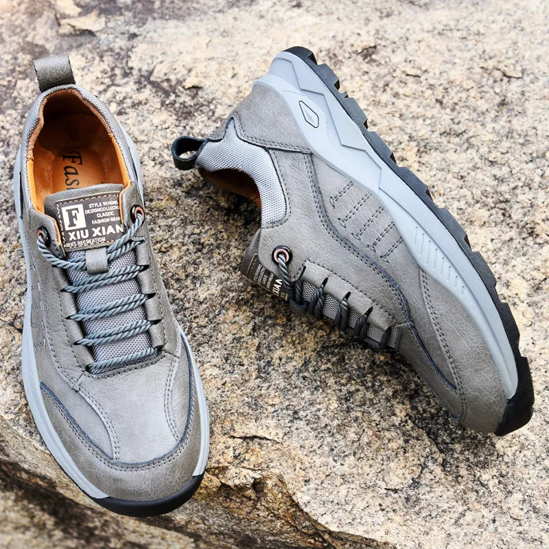 Microfiber Leather Men's Formal Walking Shoes Grey | 1299