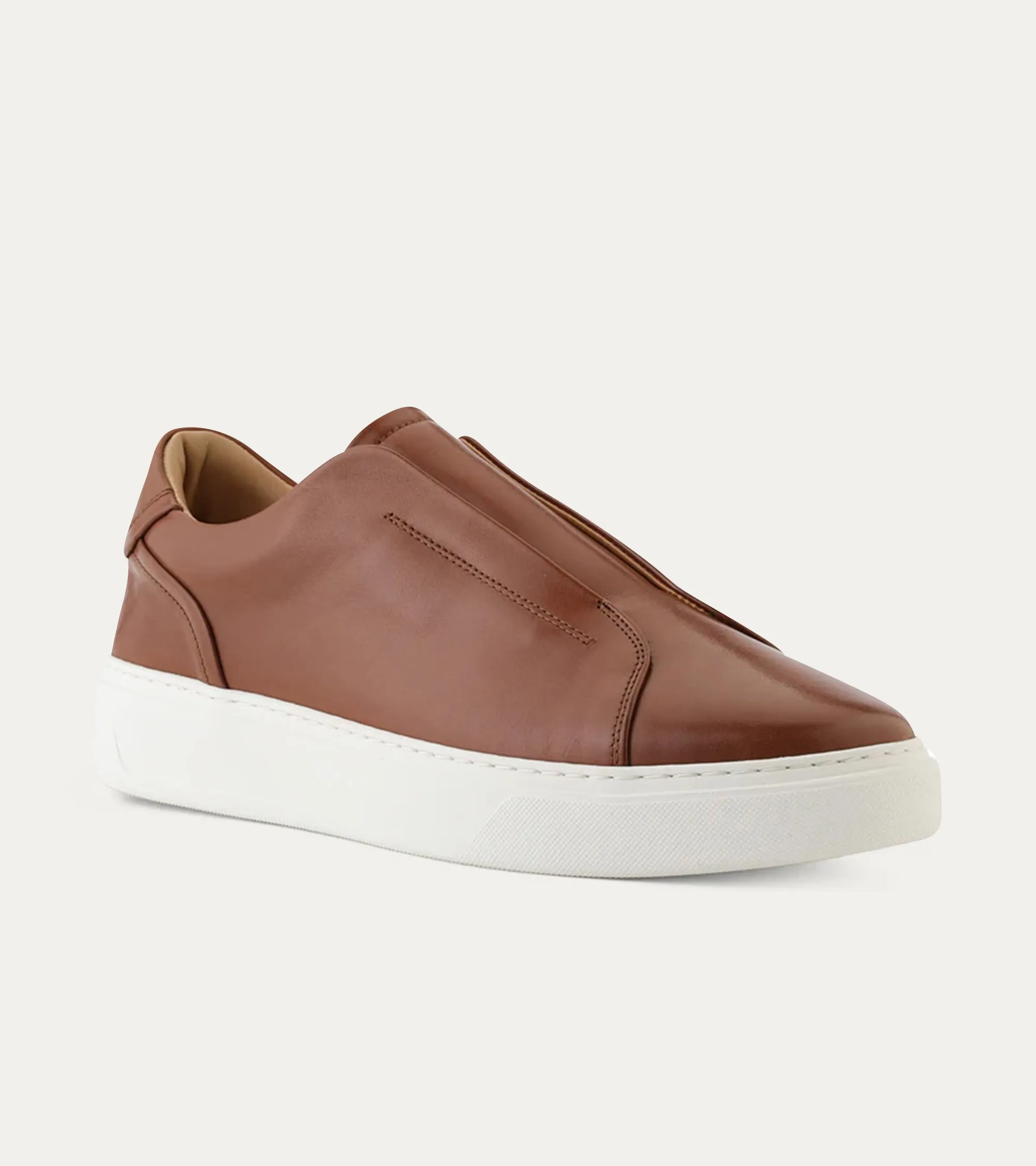 Misto Slip-On Sneaker In Cognac Leather