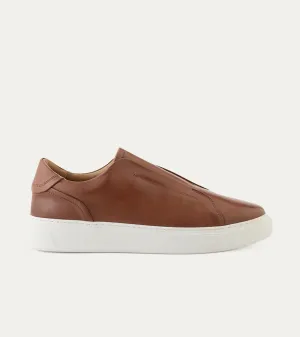 Misto Slip-On Sneaker In Cognac Leather