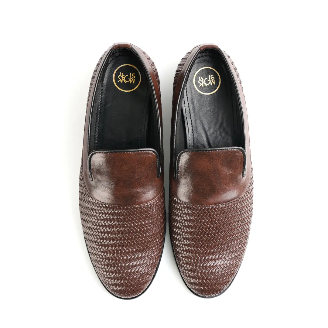 Monkstory Woven Slip-Ons - Brown