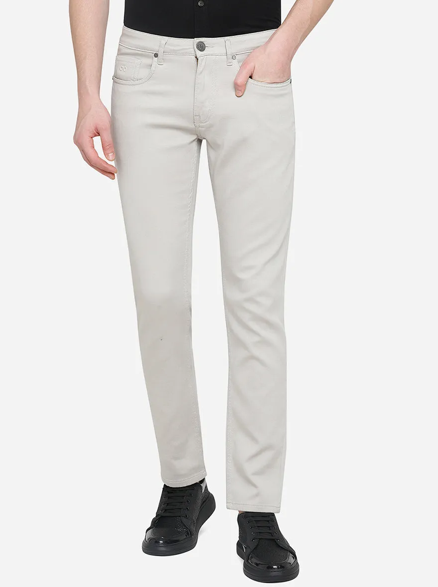 Off-White Washed Slim Fit Jeans | JadeBlue