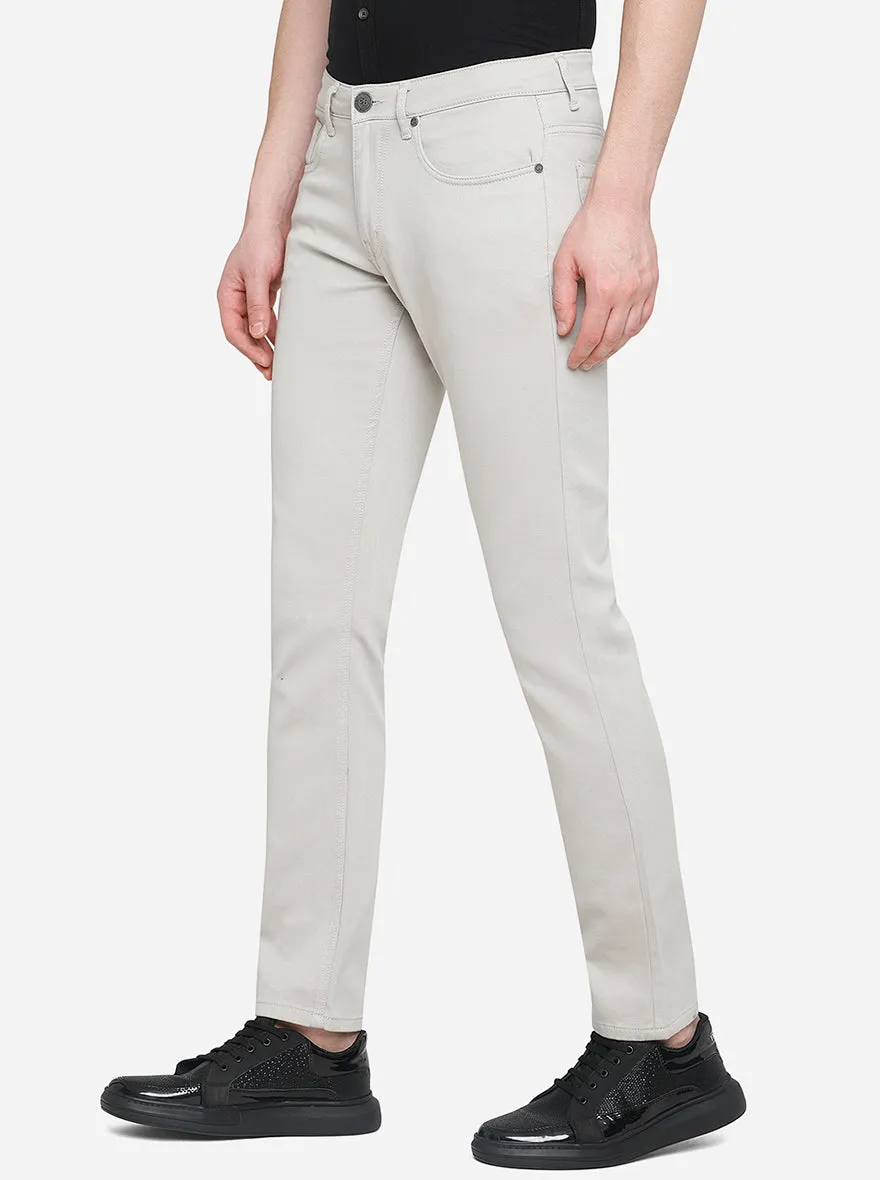 Off-White Washed Slim Fit Jeans | JadeBlue