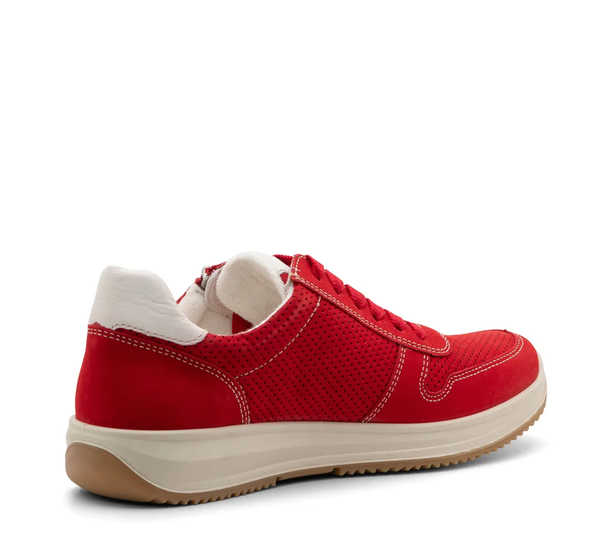 Opal Women's Perforated Zip Sneaker - Red 19