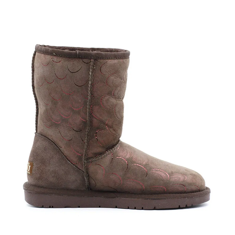 Peacock Medium Ugg Boot - Chocolate