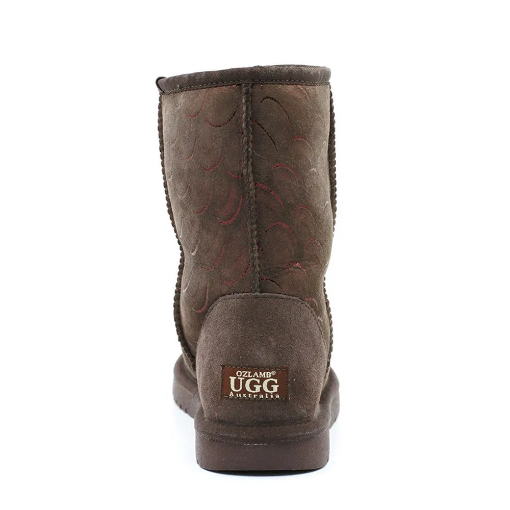 Peacock Medium Ugg Boot - Chocolate