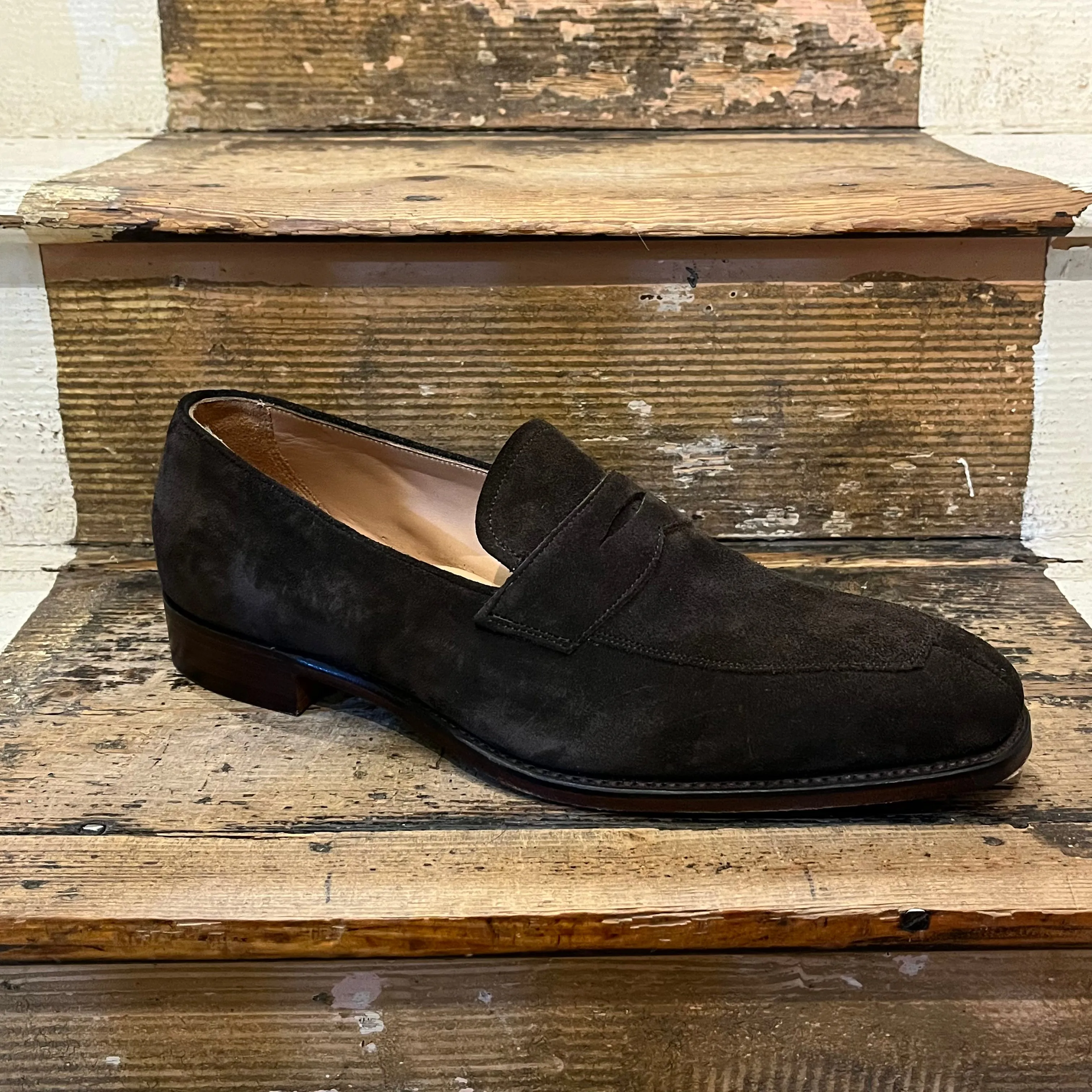 Regent - 'Henry George' Split-Toe Penny Loafer - Plough Suede