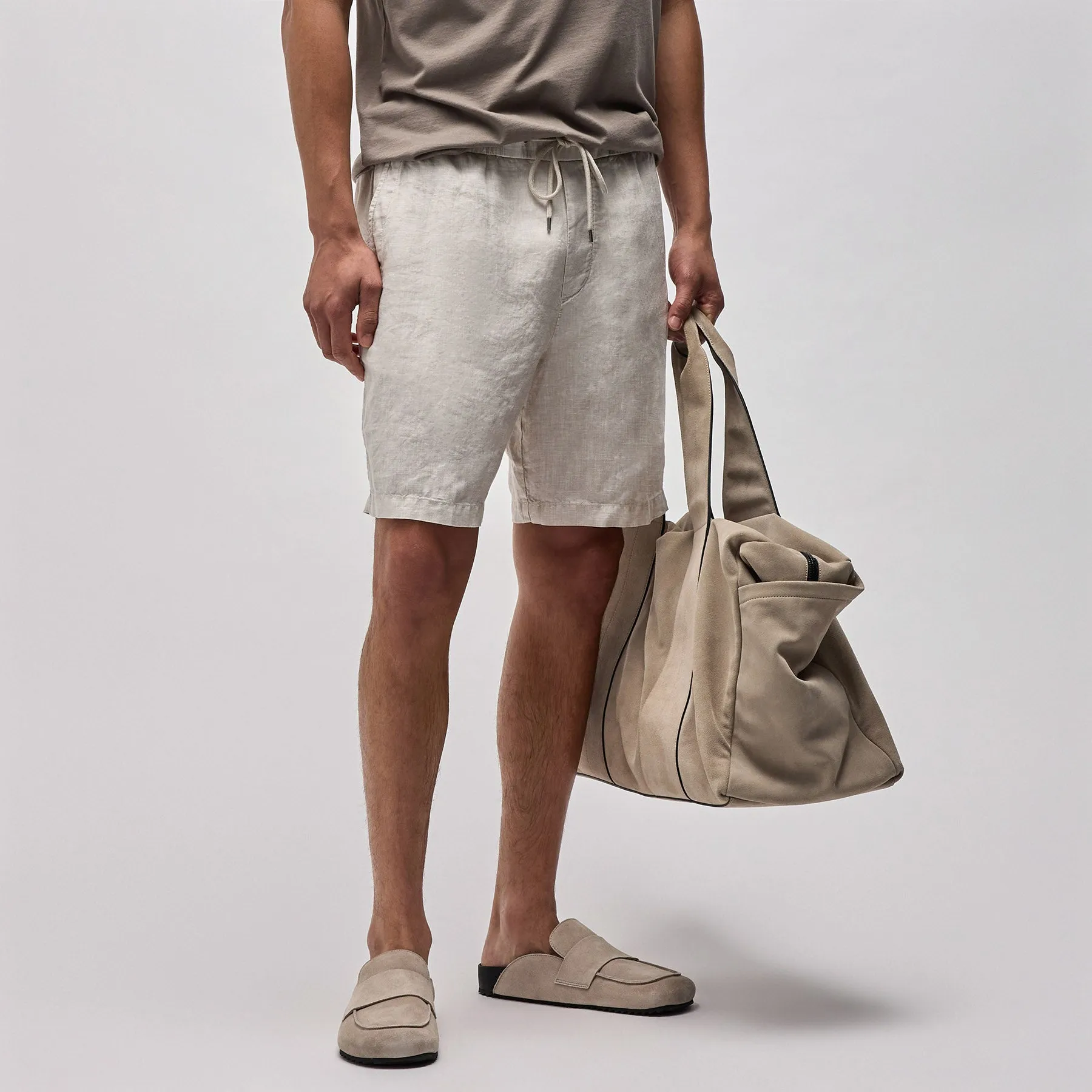 Relaxed Fit Linen Short - Salt Pigment