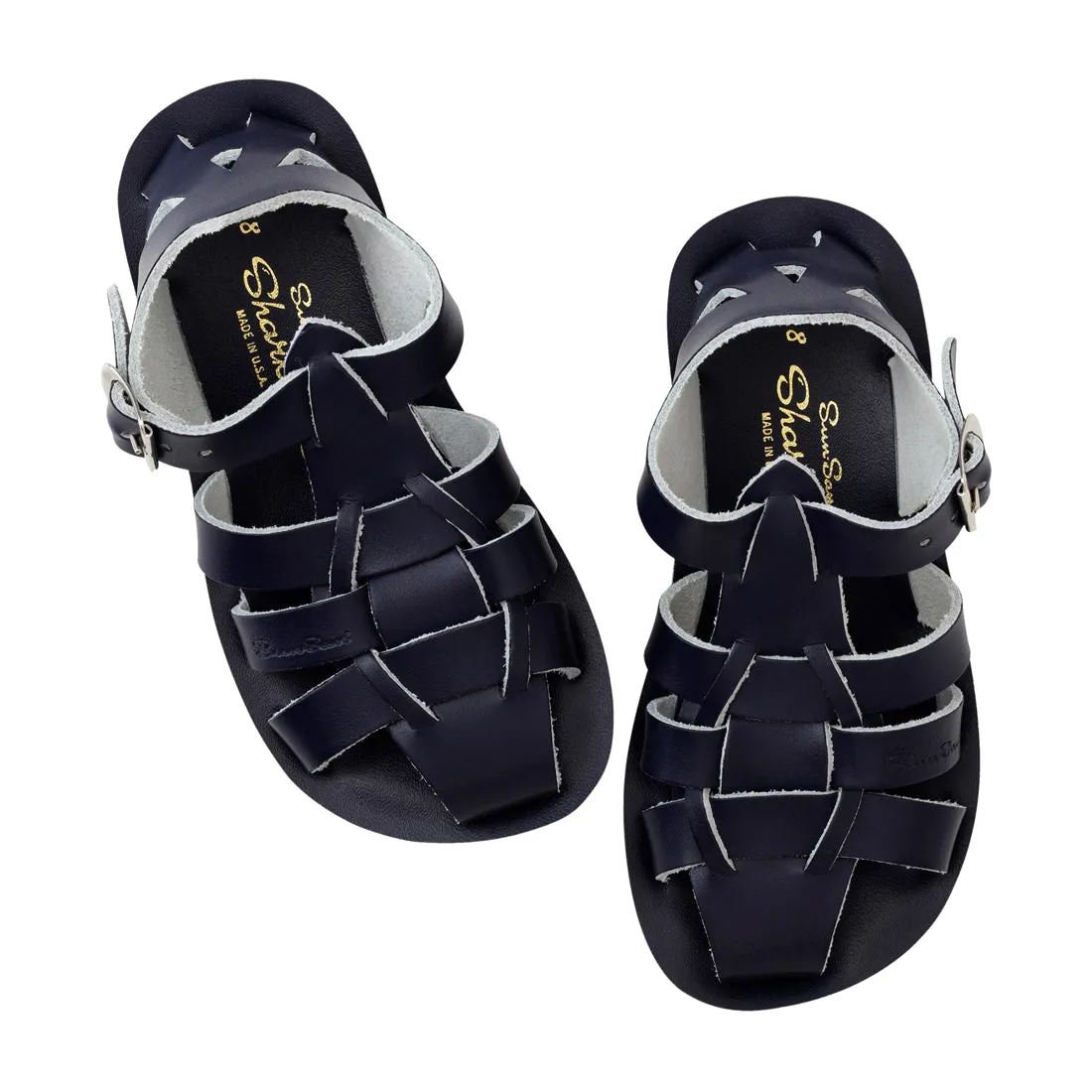 Saltwater Shark Sandals Navy